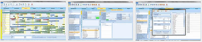 Three screens from Informs Business Software